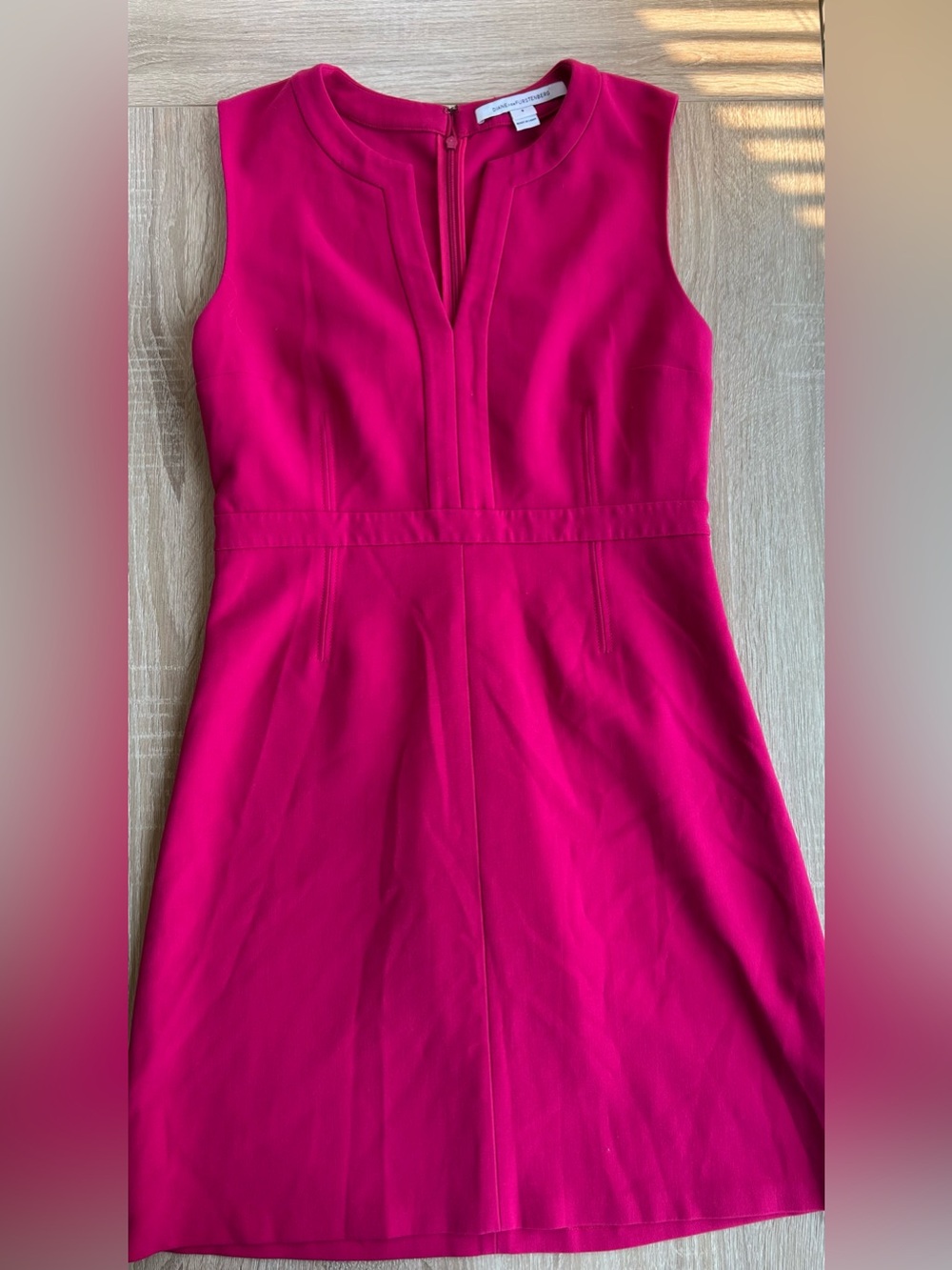 Diane Von Furstenberg Sleeveless Sheath Dress - Hot Pink Fuschia